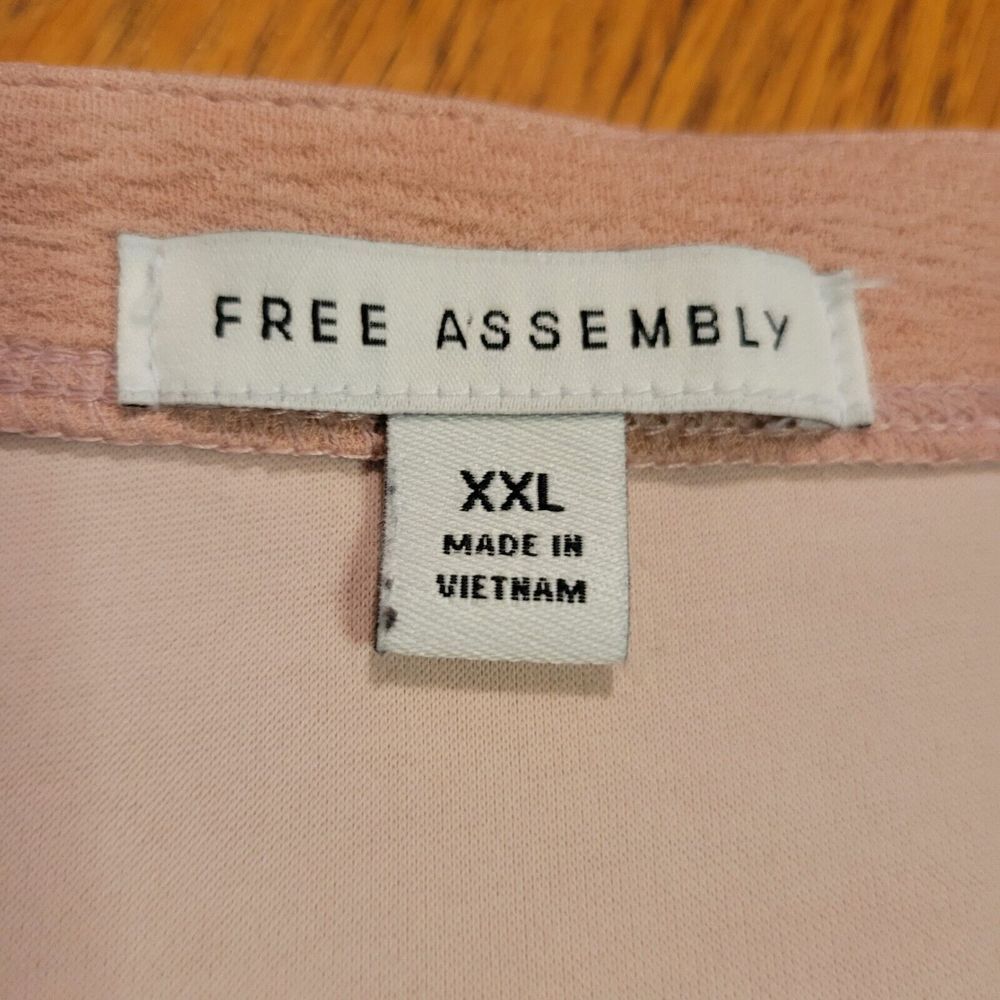 Free Assembly Womens‎ Dress 3/4 Sleeve Pink Size XXL Wedding Career Preppy - Picture 2 of 16